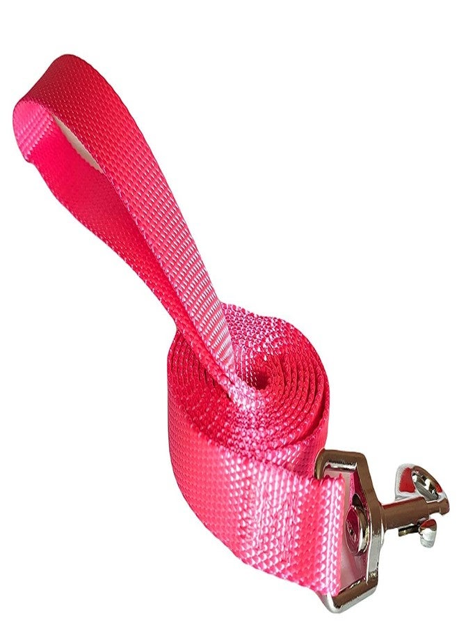 Pet Guard Small Puppy Nylon Leash with Adjustable Collar Leash Set for Cats and Dog Nylon Plain Strip Dog Leash Collar Set for Puppies 10MM (Pink) - Image 5